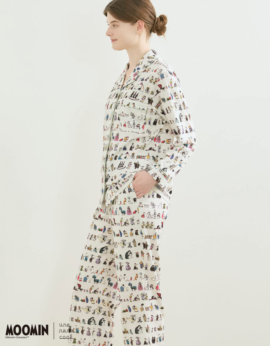 ウンナナクール パジャマ ルームウェア セット販売 美品 ウンナナクール 【綿100％】MOOMIN × une nana
