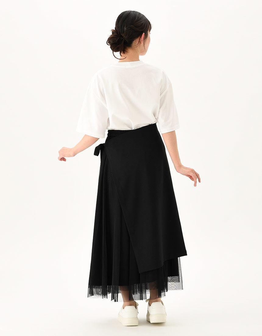 完璧すぎるが故三度も ワコール_カルソン 〈働ラクカルソン〉ラップスカート スカート 作業服