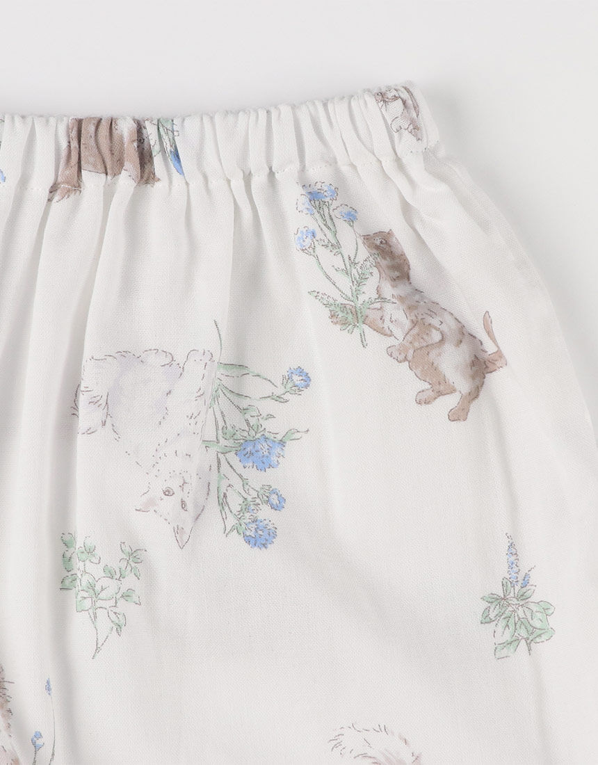 Lingè Noël ランジェノエル Wガーゼキャット 七分袖 パジャマ NZL627