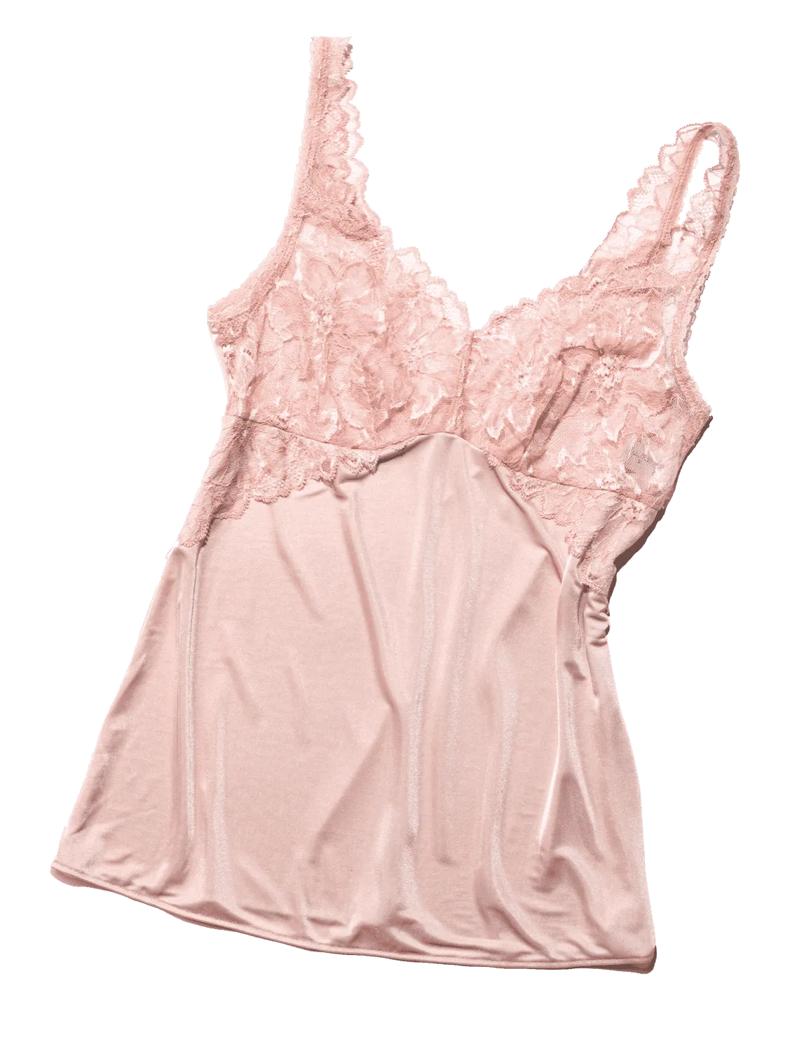 レース切替カップ付きキャミソール