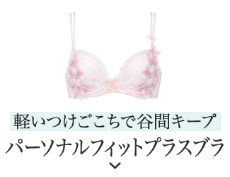軽いつけごこちで谷間キープ パーソナルフィットプラスブラ