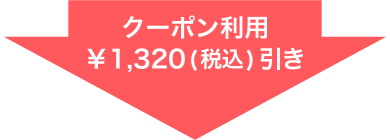 クーポン利用 ￥1,320（税込）引き