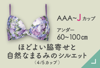 マイサイズコレクション ブラ選び・ほどよい脇寄せと自然なまるみのシルエット