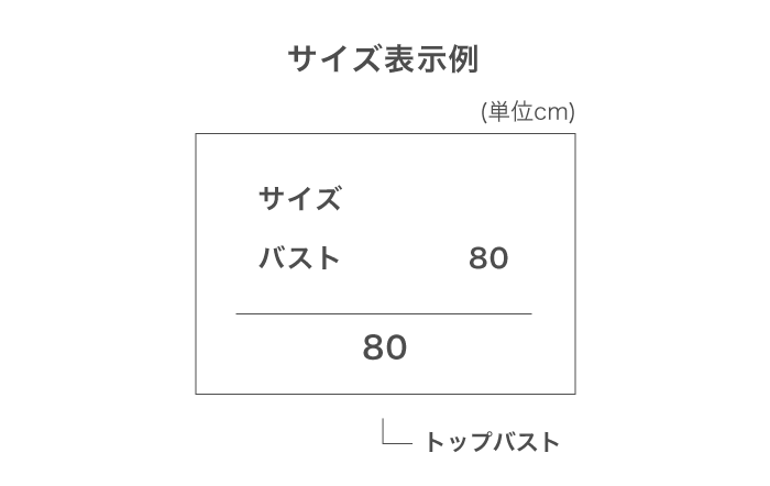 サイズ表示例