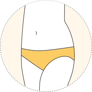 ウエスト丈あさめ