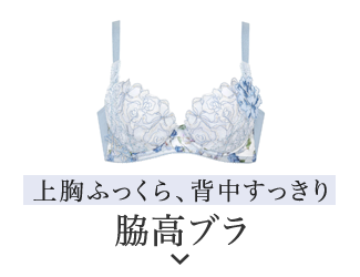 上胸ふっくら、脇すっきり 脇高ブラ