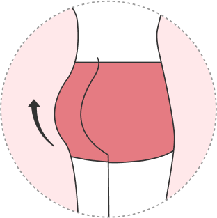 ヒップラインをキレイに