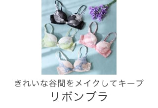 パルファージュブラジャーコレクション・きれいな谷間をメイクしてキープリボンブラ