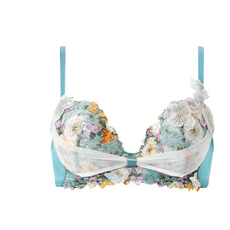 【ワコール】 リボンブラ 胸もとフィットながもち 3/4カップブラ BXB490 TU