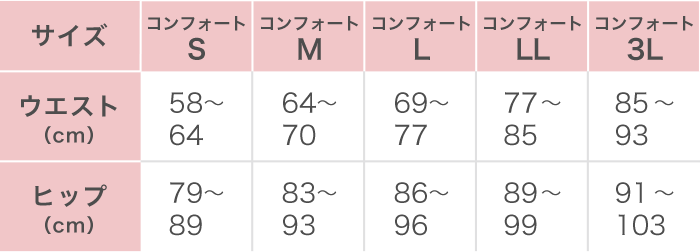 サイズ表