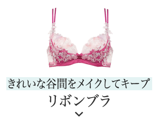 キレイな谷間をキープ リボンブラ