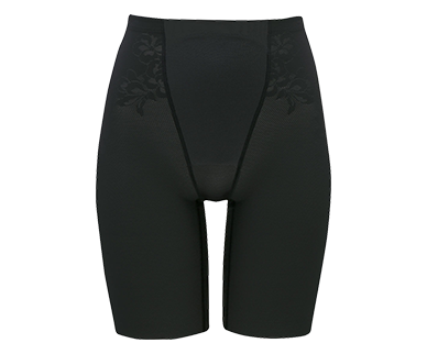 ワコール 【ー５歳の着やせシルエットに】メッシュタイプ ガードル（ロング丈） GRC423 BL