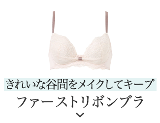 きれいな谷間をメイクしてキープ ファーストリボンブラ