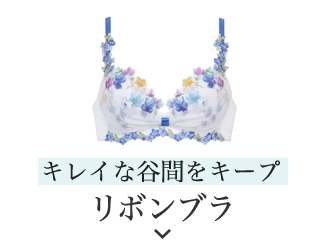 キレイな谷間をキープ リボンブラ