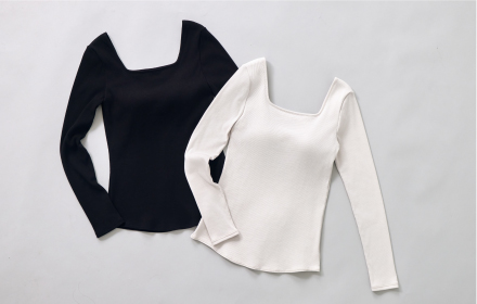 CUP IN SQUARE NECK LONG T-SHIRT JCW557