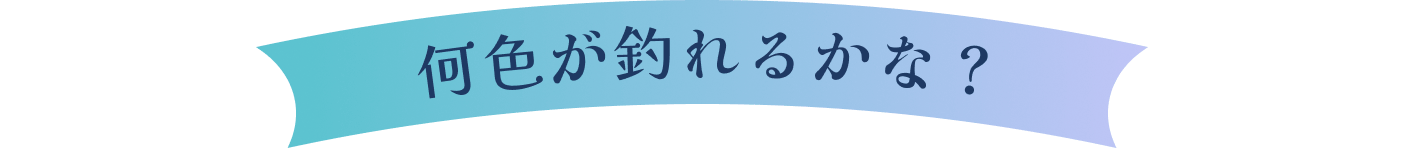 何色が釣れるかな？