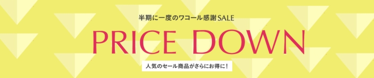 半期に一度のワコール感謝SALE PRICE DOWN