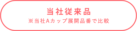 当社従来品 ※当社Aカップ展開品番で比較