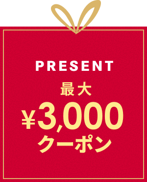 最大3,000円クーポンプレゼント