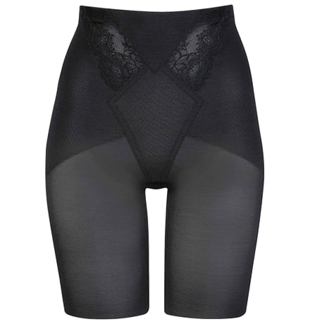 ワコール 高補整ジャストウエストガードル ガードル（ロング丈） GQC400 BL