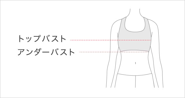 CW-Xスポーツブラ サイズの測り方