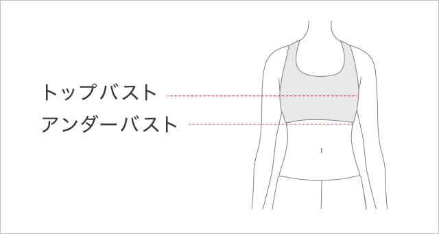 CW-Xスポーツブラ サイズの測り方