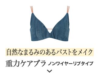 重力ケアブラノンワイヤー　リブタイプ