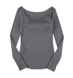 CUP IN BACK OPEN RIB T-SHIRT