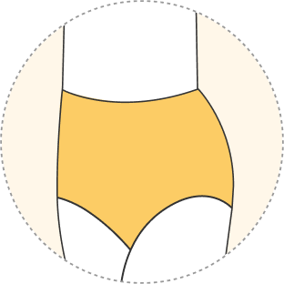 ウエスト丈ふかめ