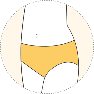 ウエスト丈ふつう