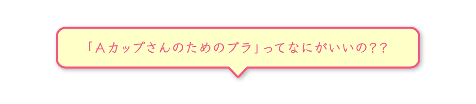 「Aカップさんのためのブラ」ってなにがいいの？？