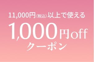 11,000円(税込)以上で使える1,000円offクーポン