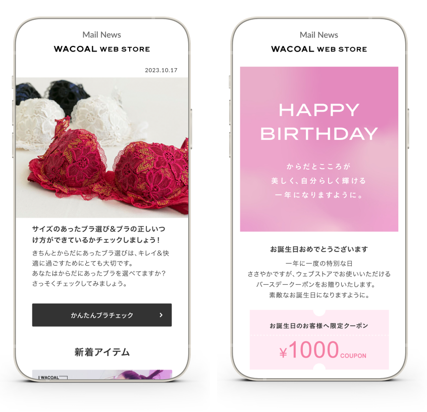 ウェブストアメール登録