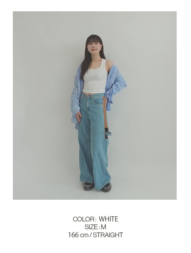 JCX262 COLOR WHITE SIZE M 166cm STRAIGHT