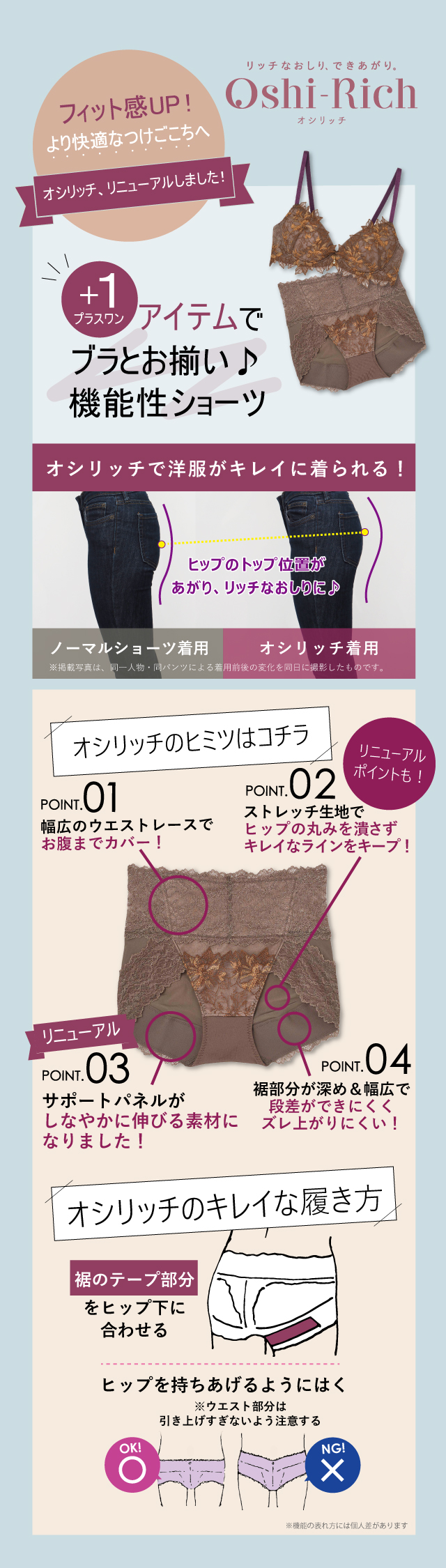 リッチなおしり、できあがり。 Oshi-Rich 機能説明