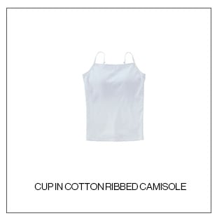 CUP IN COTTON RIBBED CAMISOLE