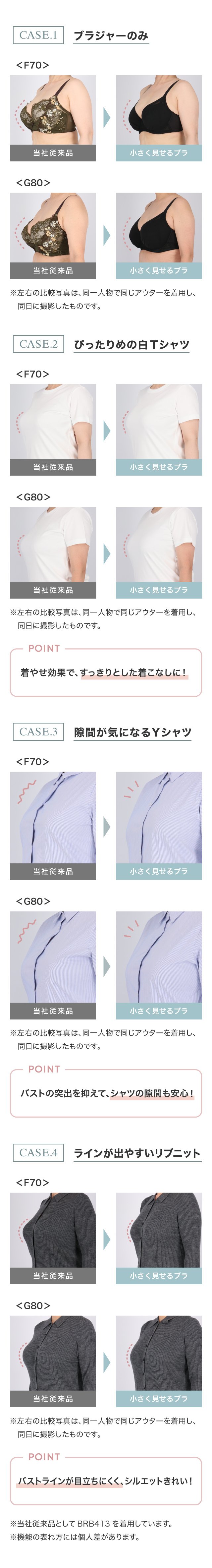 小さく見せるブラ　CASE
