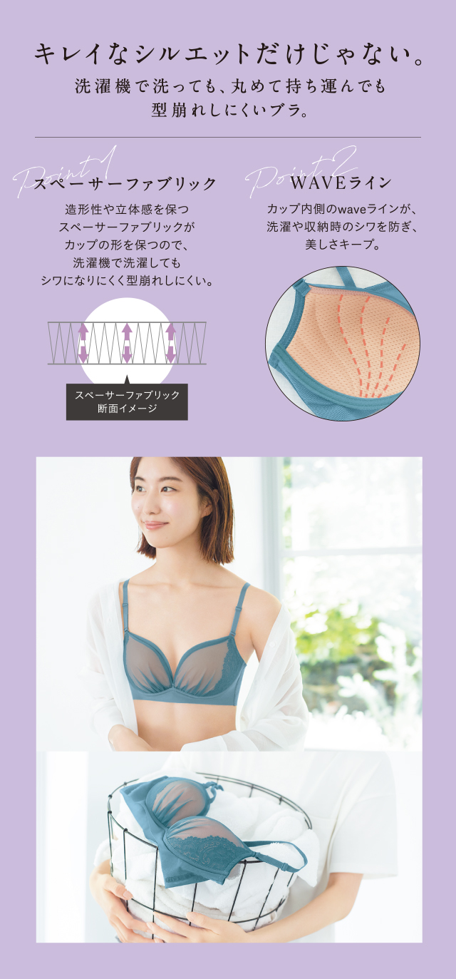 キレイなシルエットだけじゃない。 キープシルエットブラ 機能説明