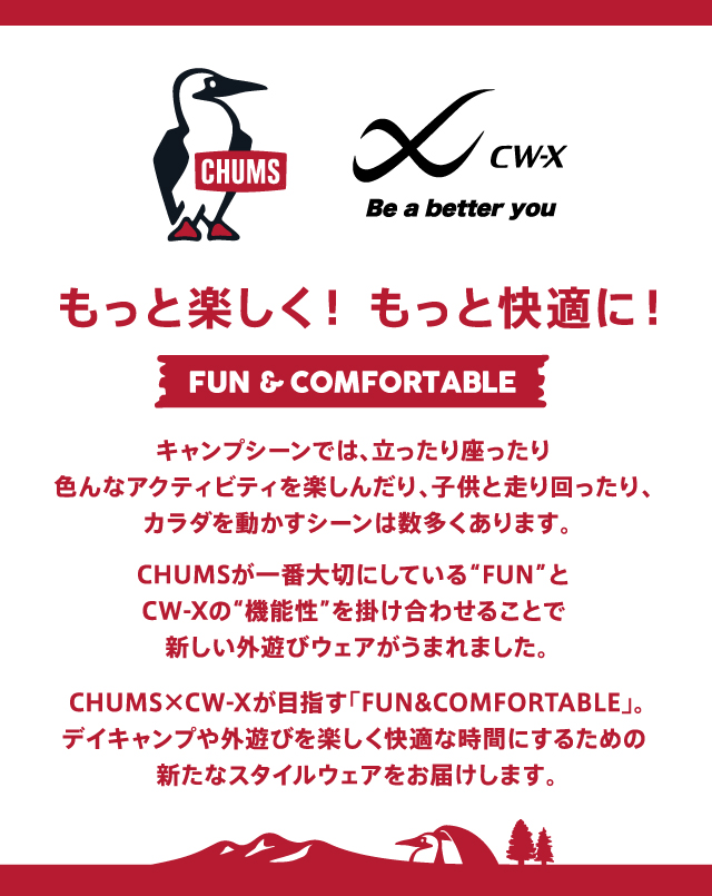 CHUMS CW-X コラボ　説明