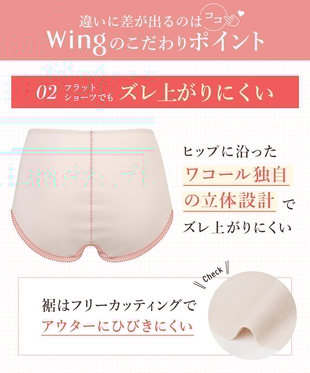 綿の贅沢フラットショーツ