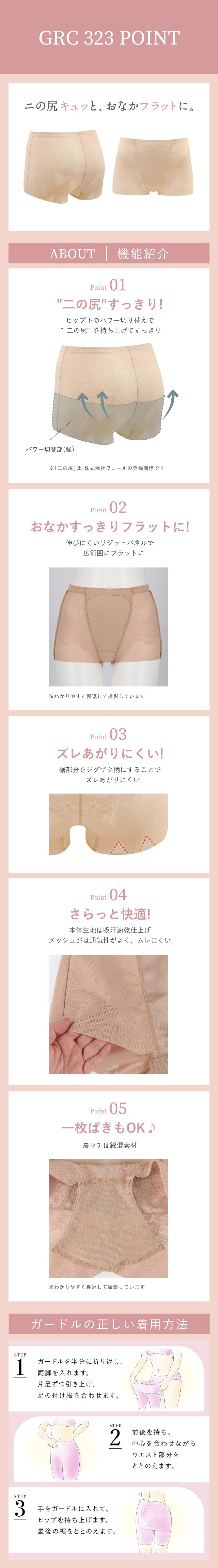 二の尻キュッと、おなかフラットに。