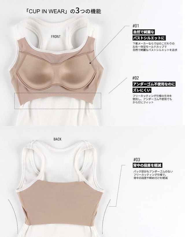 CUP IN WEAR 3つの機能