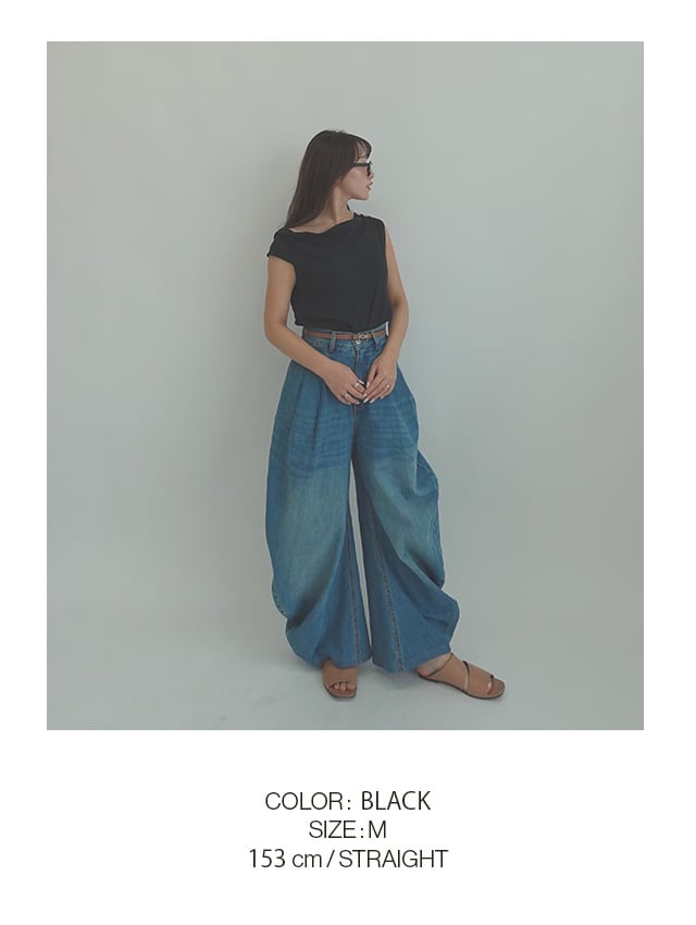 JCX263 COLOR BLACK SIZE M 153cm STRAIGHT