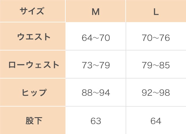 サイズ表