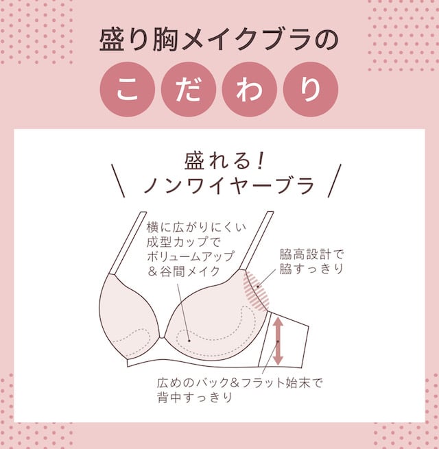 盛り胸メイクブラのこだわり