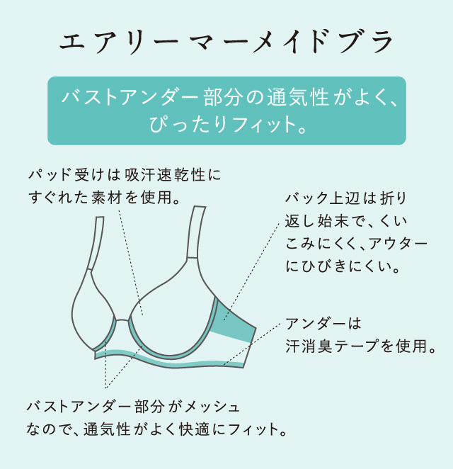 エアリーマーメイドブラ 機能説明