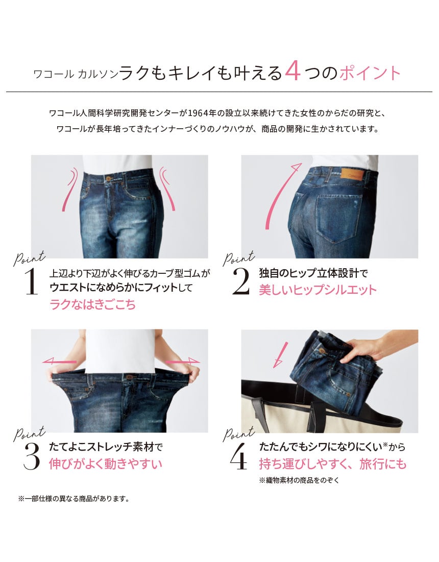 ワコールカルソン ラクもキレイも叶える 4つのポイント