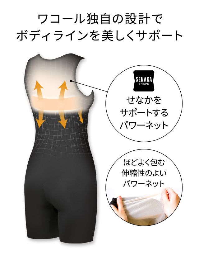 ワコール独自の設計でボディラインを美しくサポート