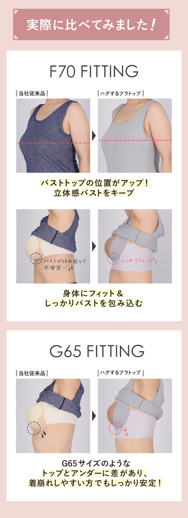 ハグするブラトップ　実際に比べてみました！