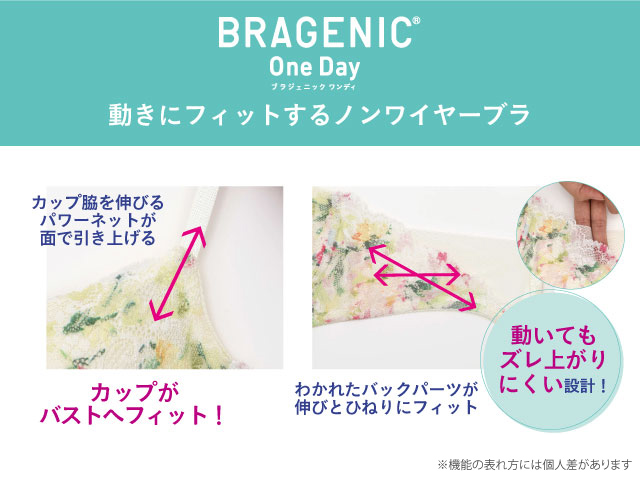 BRAGENIC OneDay 動きにフィットするノンワイヤーブラ